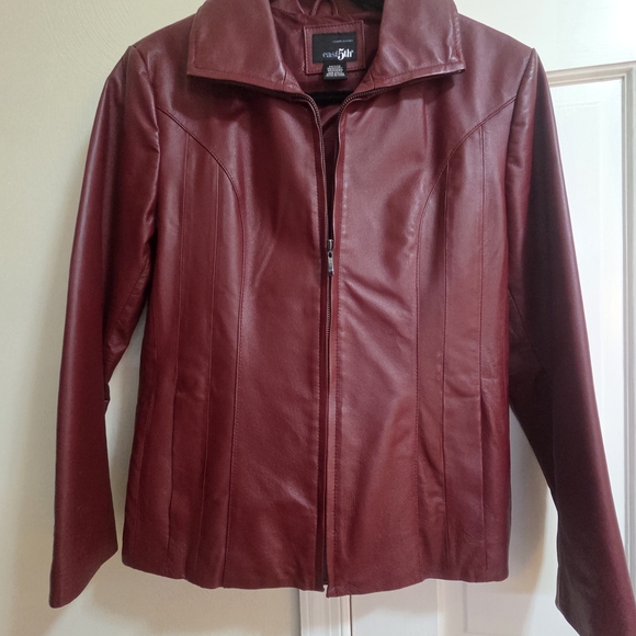 East 5th Red Leather Jacket Classic Style - Picture 2 of 3